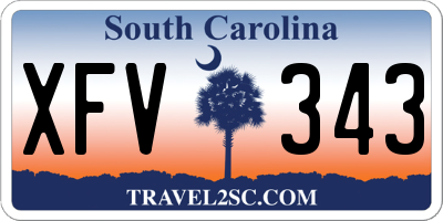 SC license plate XFV343