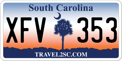 SC license plate XFV353