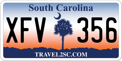 SC license plate XFV356