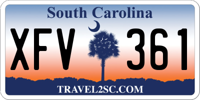 SC license plate XFV361