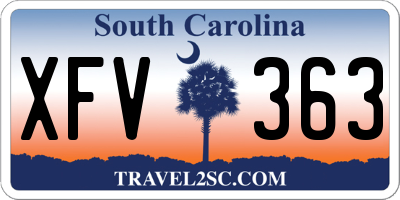 SC license plate XFV363