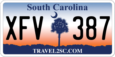 SC license plate XFV387