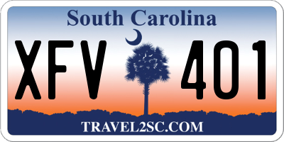SC license plate XFV401