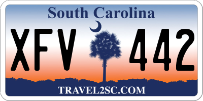 SC license plate XFV442
