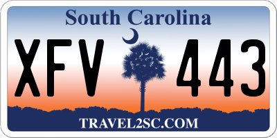 SC license plate XFV443