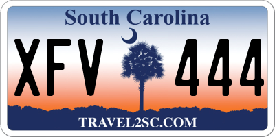 SC license plate XFV444