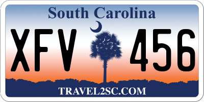 SC license plate XFV456