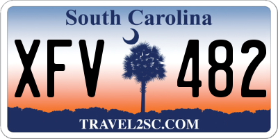 SC license plate XFV482
