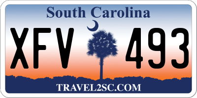 SC license plate XFV493