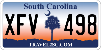 SC license plate XFV498