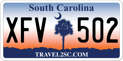 SC license plate XFV502