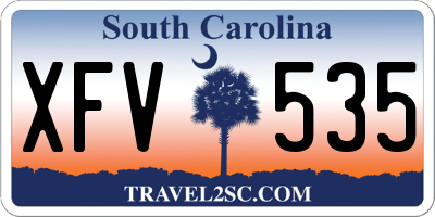 SC license plate XFV535
