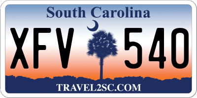 SC license plate XFV540