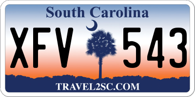 SC license plate XFV543