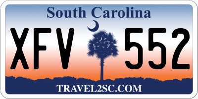 SC license plate XFV552