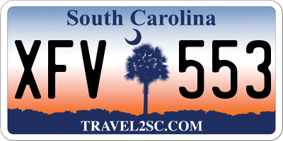 SC license plate XFV553
