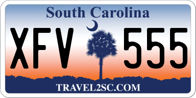 SC license plate XFV555
