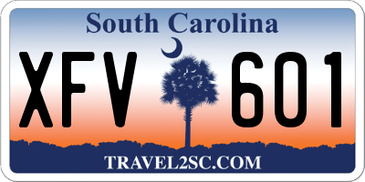 SC license plate XFV601