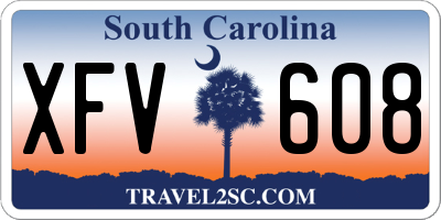 SC license plate XFV608
