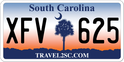 SC license plate XFV625