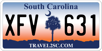 SC license plate XFV631