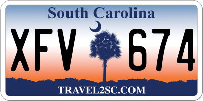 SC license plate XFV674