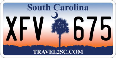 SC license plate XFV675