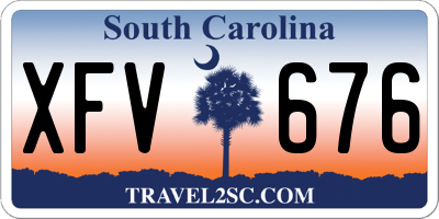 SC license plate XFV676