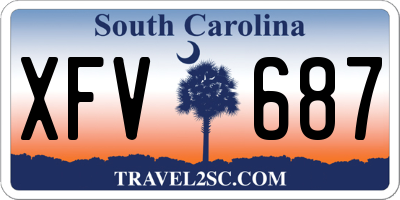SC license plate XFV687