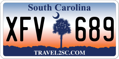 SC license plate XFV689