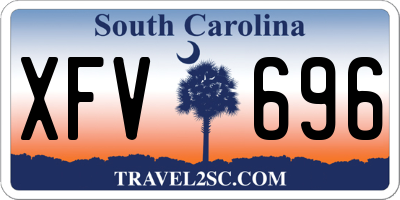 SC license plate XFV696