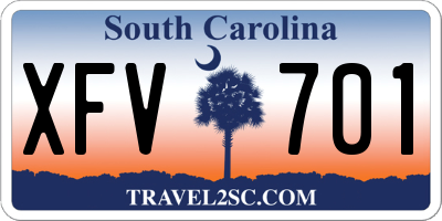 SC license plate XFV701