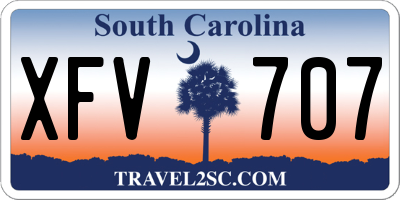 SC license plate XFV707