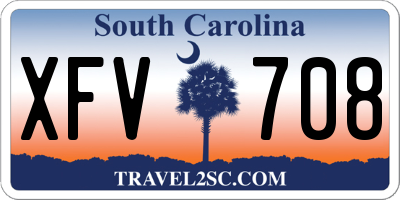 SC license plate XFV708