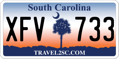 SC license plate XFV733