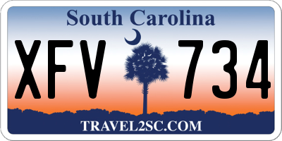 SC license plate XFV734