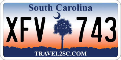 SC license plate XFV743