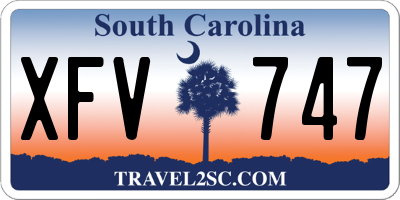 SC license plate XFV747