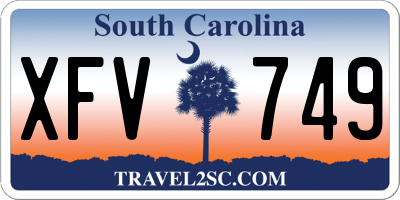 SC license plate XFV749