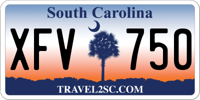 SC license plate XFV750