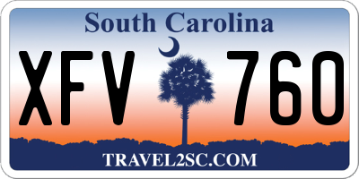 SC license plate XFV760