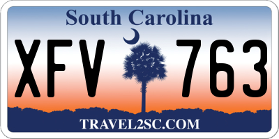 SC license plate XFV763