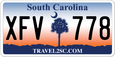 SC license plate XFV778