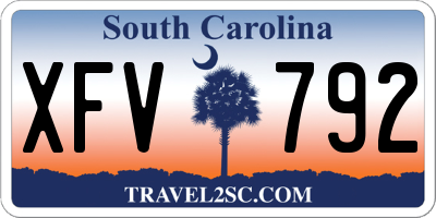 SC license plate XFV792