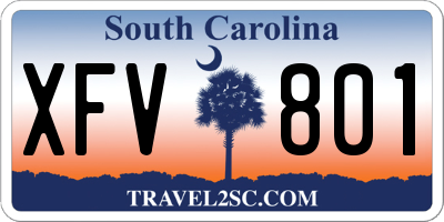 SC license plate XFV801
