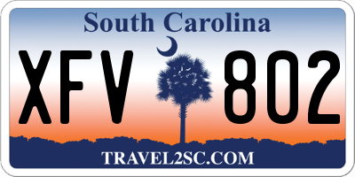 SC license plate XFV802