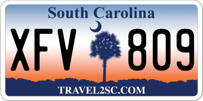 SC license plate XFV809
