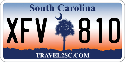 SC license plate XFV810