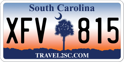 SC license plate XFV815