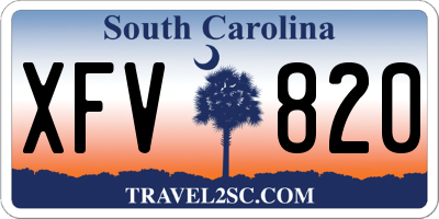 SC license plate XFV820